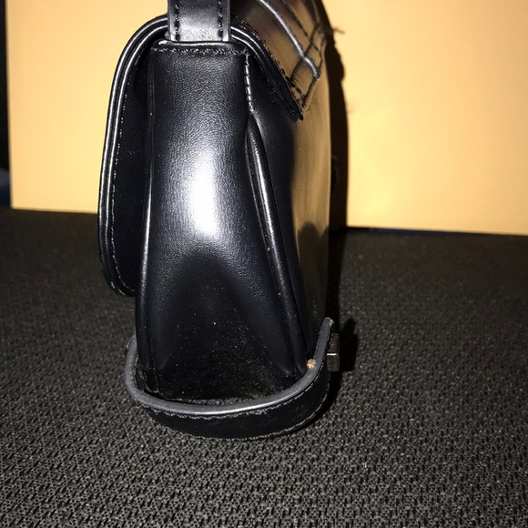 Black Leather Guess Mini Shoulder Bag - Picture 5 of 8